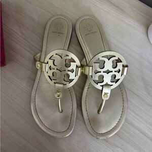 Tory Burch Metallic Gold Sandals